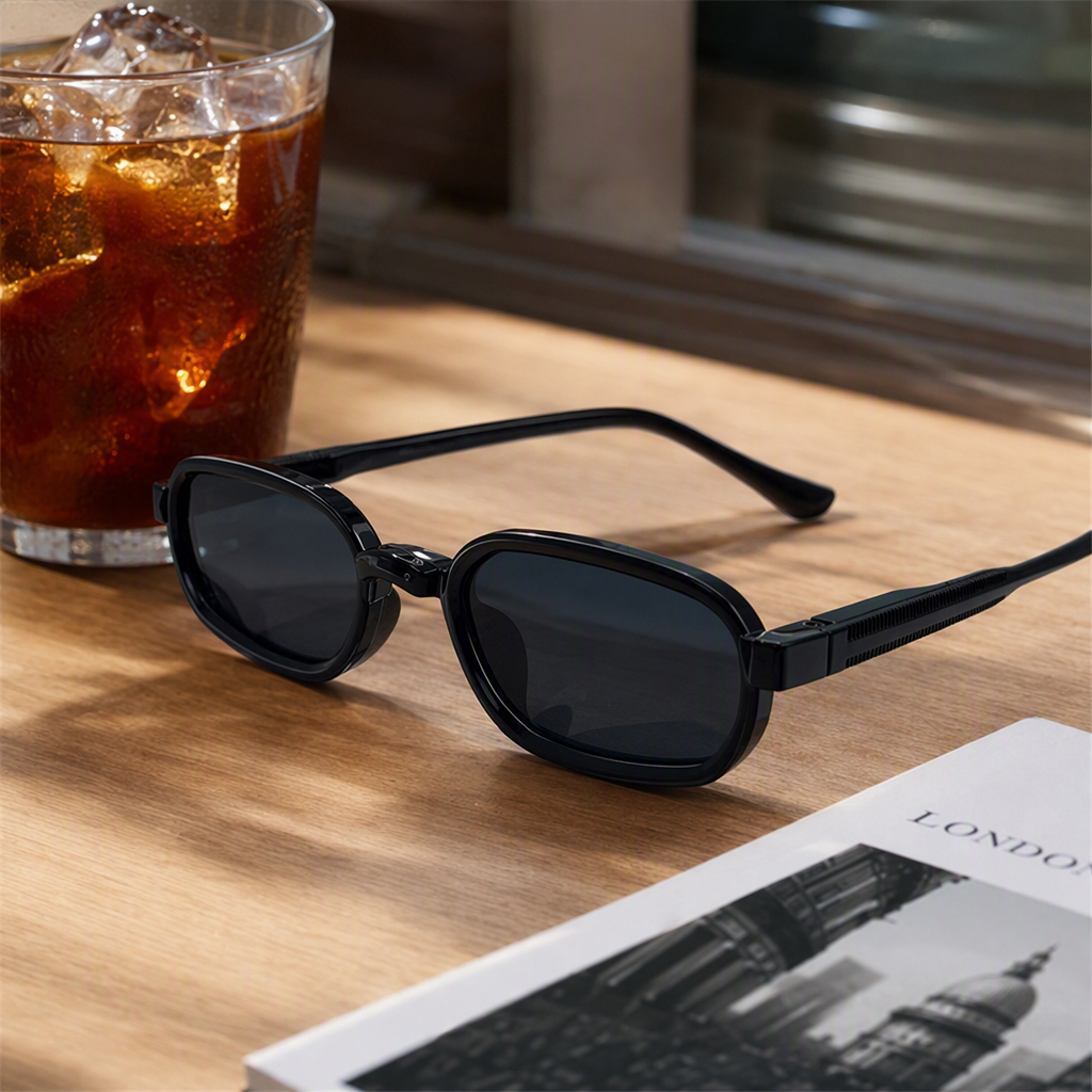 New 2026 European and American export sunglasses, trendy and fashionable UV protection sunglasses, outdoor activities, street photography, pose photography, sun protection glasses, direct sales in multiple colors available, unisex glasses for both men and women, sun protection and light blocking details Picture