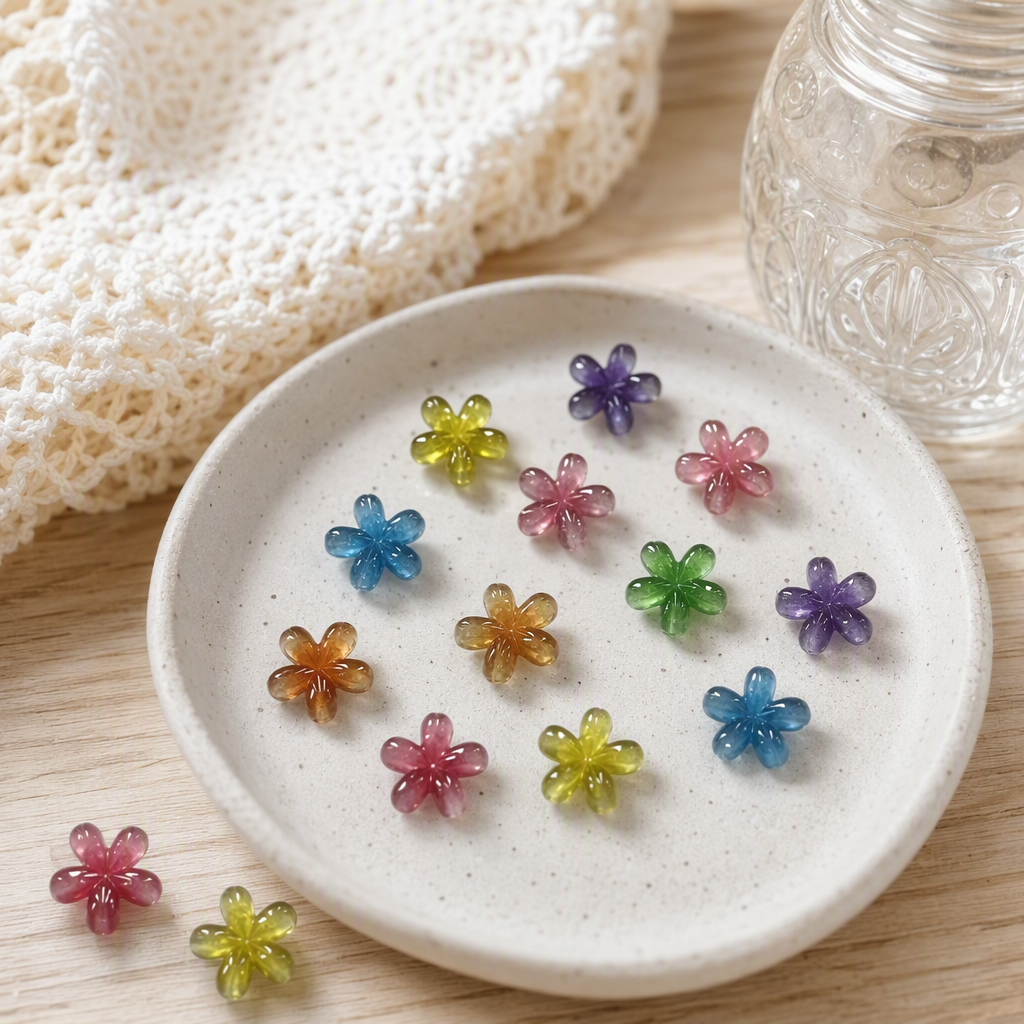 彩色花朵形饰品产品图