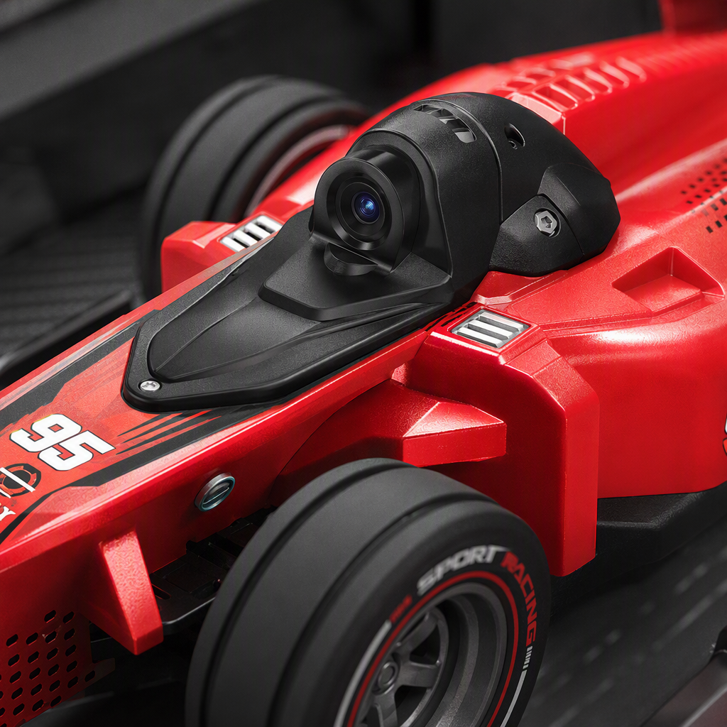 Red remote control racing VR glasses set, children's toy racing simulation experience interactive entertainment equipment Application Scenario