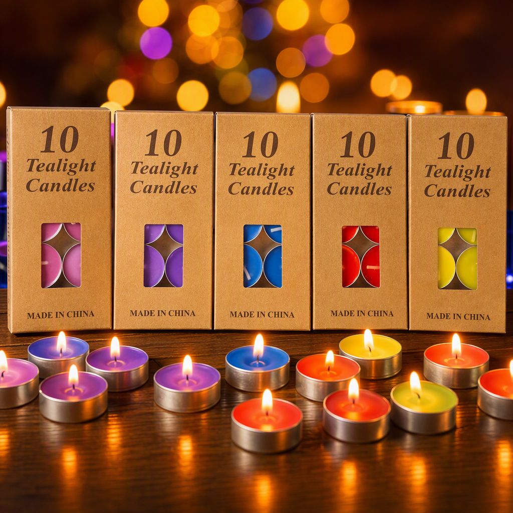 Vela tealight perfumada marrón caja de embalaje hogar dormitorio perfumado punto vela paquete de regalo luz cálida fragancia larga duración Specification image