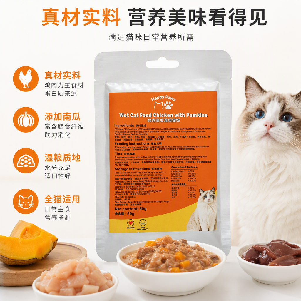 Full-price pet snacks, wet food, cat snacks, nutritious, high-protein fresh food