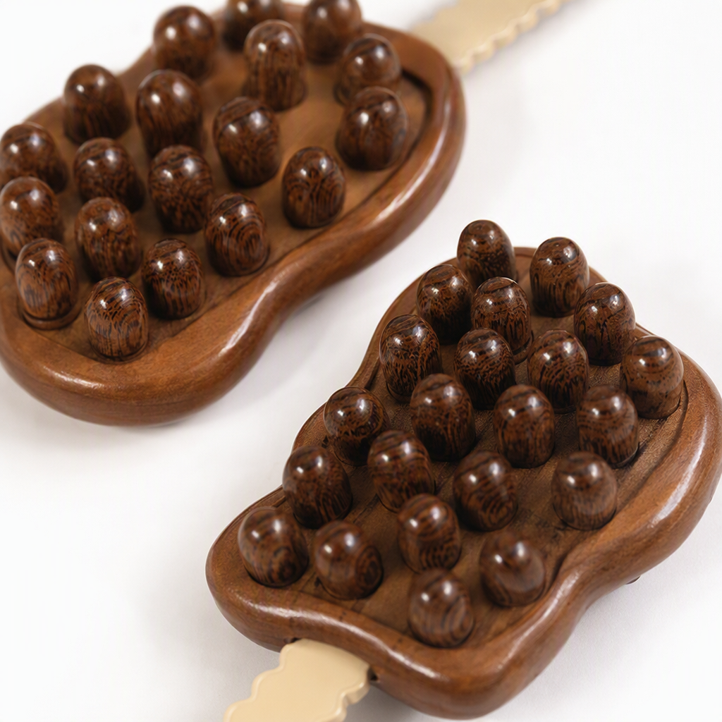 The multi-functional brown butterfly massage hammer is a deep percussion therapy device for relaxing muscles and a portable home massage tool Application Scenario