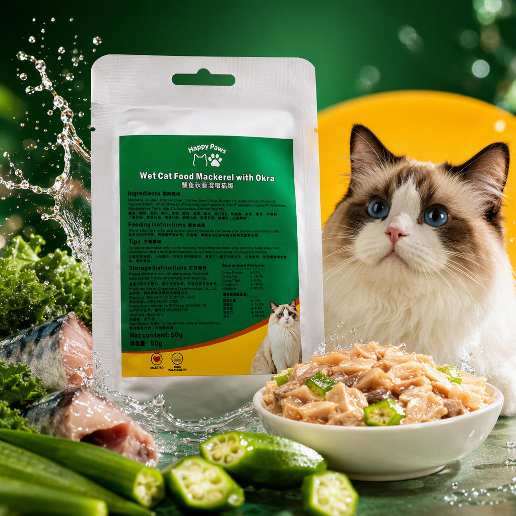 Pet snacks, wet food, fresh fish, okra, wet grain rice Specification image