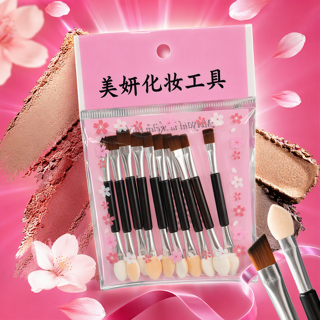 Bolsa de embalaje rosa juego de cepillos de maquillaje suave y delicada herramienta de belleza portátil suministros de belleza paquete de caja de regalo Specification image