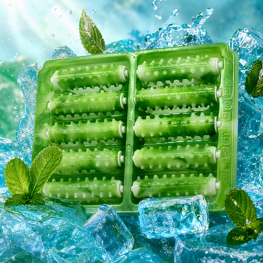 Juego de rodillos de masaje verde multifuncional para relajar el amasado profundo del cuerpo para aliviar la fatiga cuidado de la salud Specification image