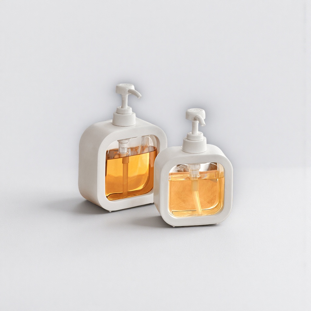 White square press bottle amber liquid skin care essence moisturizing and nourishing bottle container products Application Scenario