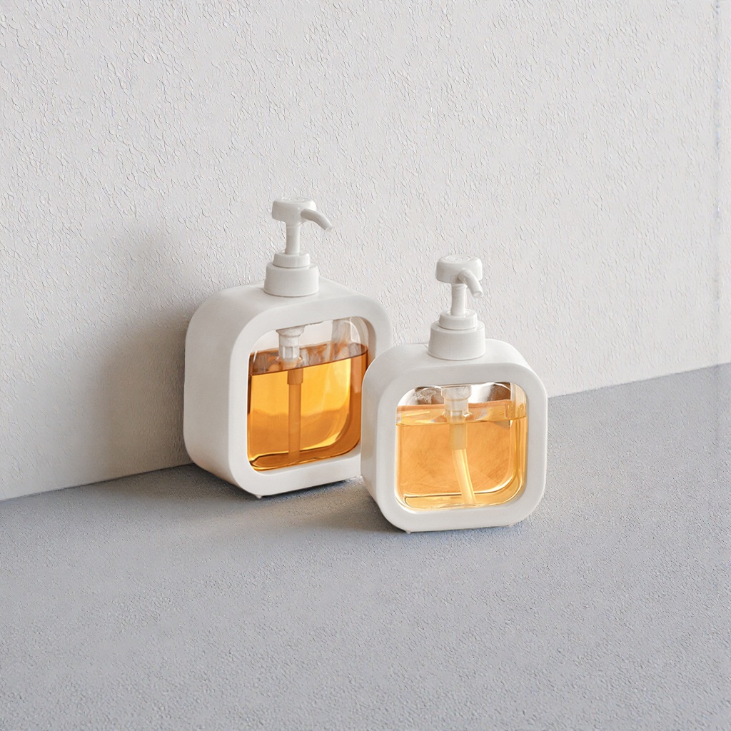 White square press bottle amber liquid skin care essence moisturizing and nourishing bottle container products details Picture