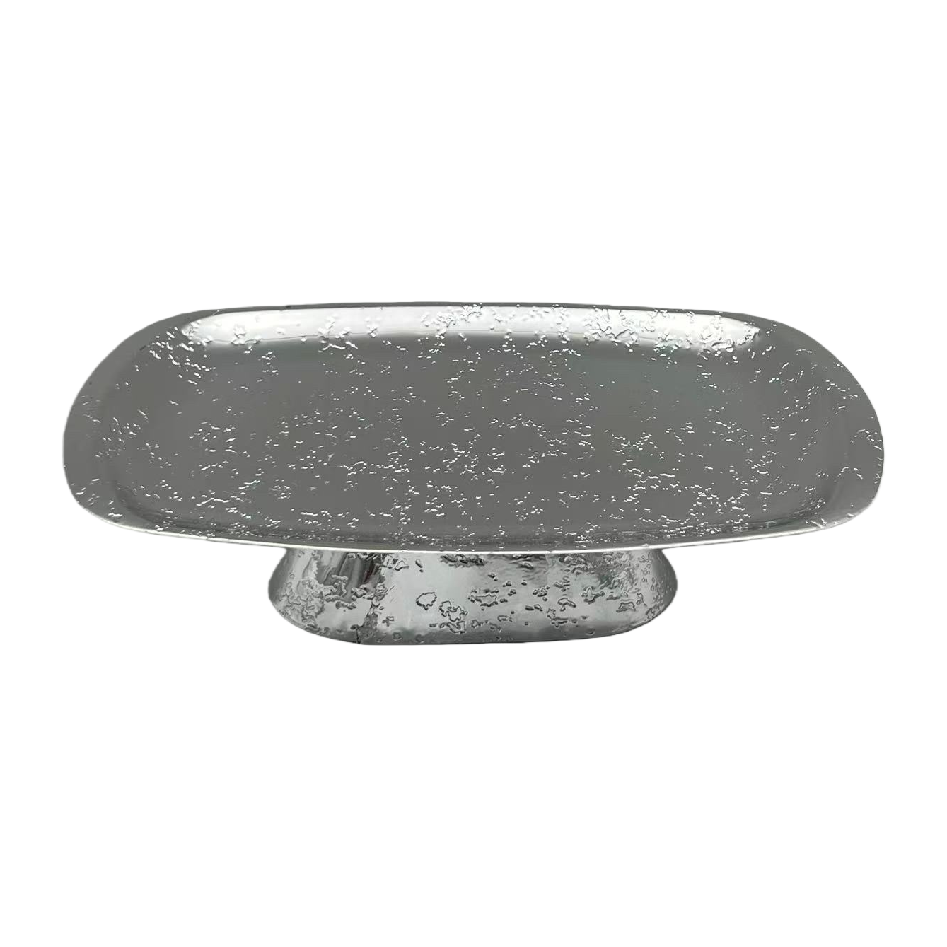 Silver spotted texture multi-functional tray, home decoration storage plate, creative dining table ornament, simple and modern Item Picture