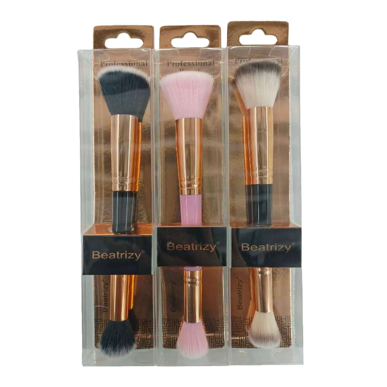 Golden handle tres piezas maquillaje cepillo set soft foundation sombra de ojos maquillaje maquillaje herramienta portátil Item Picture