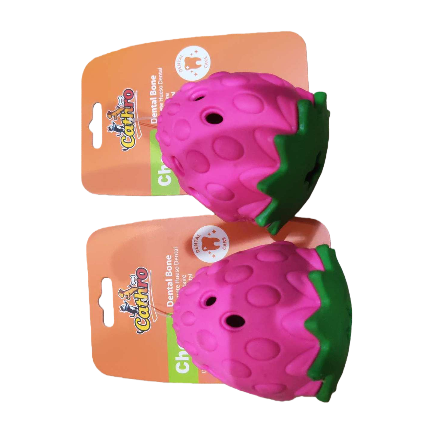 Pink strawberry-shaped pet teething toys, chewable and color-resistant pet supplies, teething toys, pet toys Item Picture