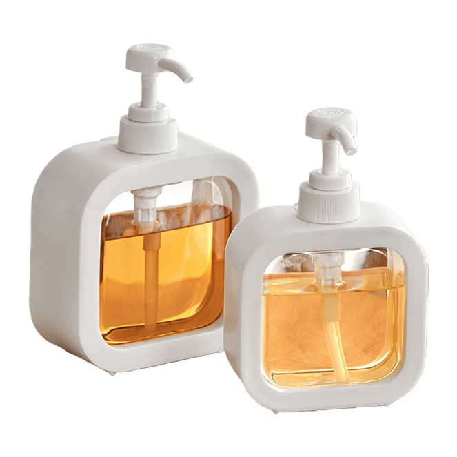 White square press bottle amber liquid skin care essence moisturizing and nourishing bottle container products Item Picture