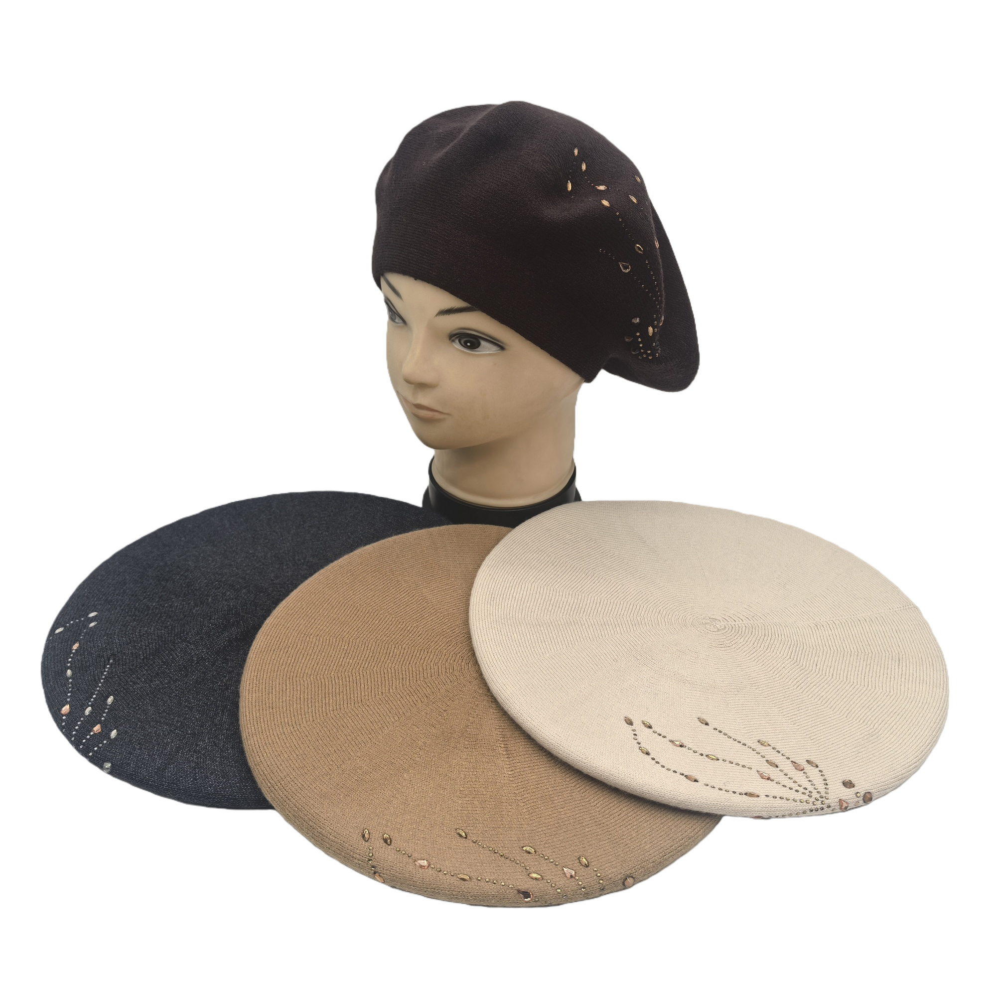 Moda sombrero de punto versátil invierno cálido hombre y mujer casual sombreros turbantes tendencia otoño invierno nuevo details Picture
