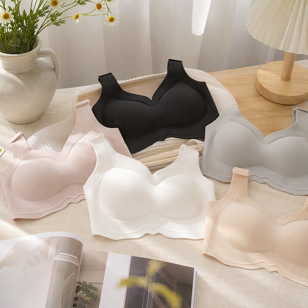 Multi-color invisible bra, thin, breathable, comfortable and seamless underwear, available in multiple colors for girls details Picture