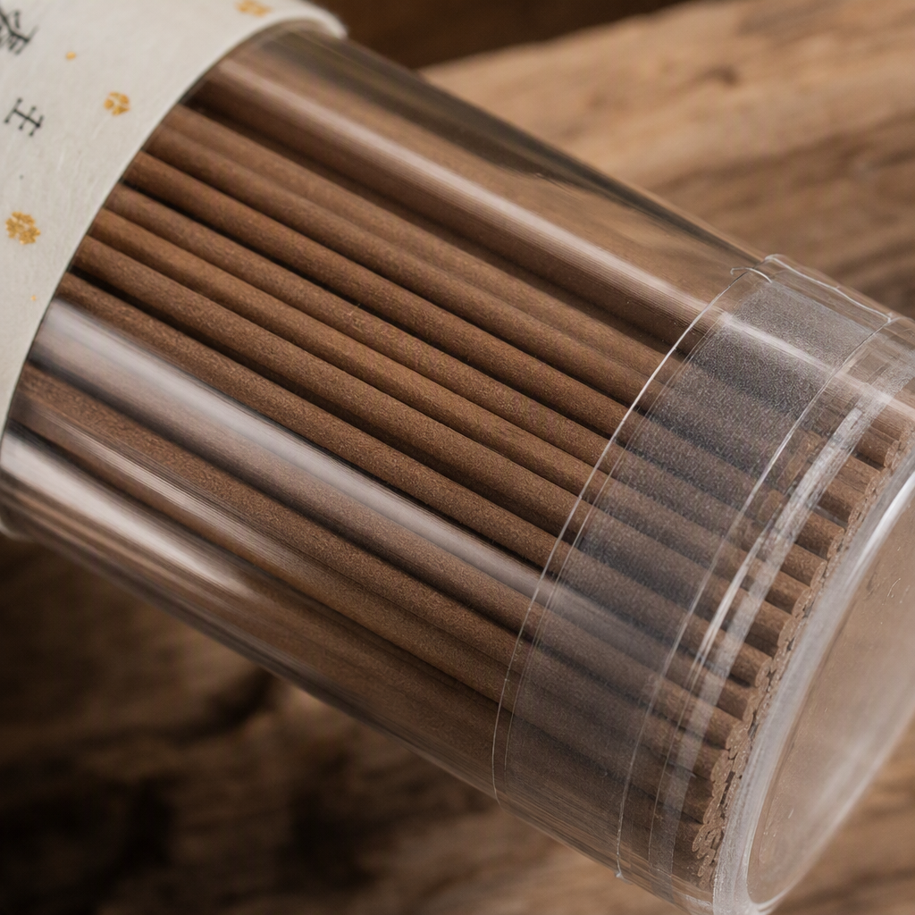 Transparent cylindrical agarwood incense sticks for indoor aromatherapy, free shipping Application Scenario