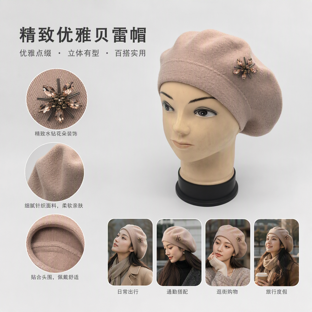 Moda sombrero de punto caliente versátil otoño-invierno hombre y mujer casual gorra turbante invierno imprescindible tendencia estilo