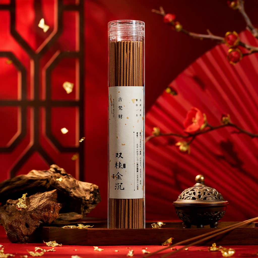 Guvan fortune double gui jin hung aromaterapia línea cilindro transparente perfumado perfumado de larga duración casa oficina especias Specification image