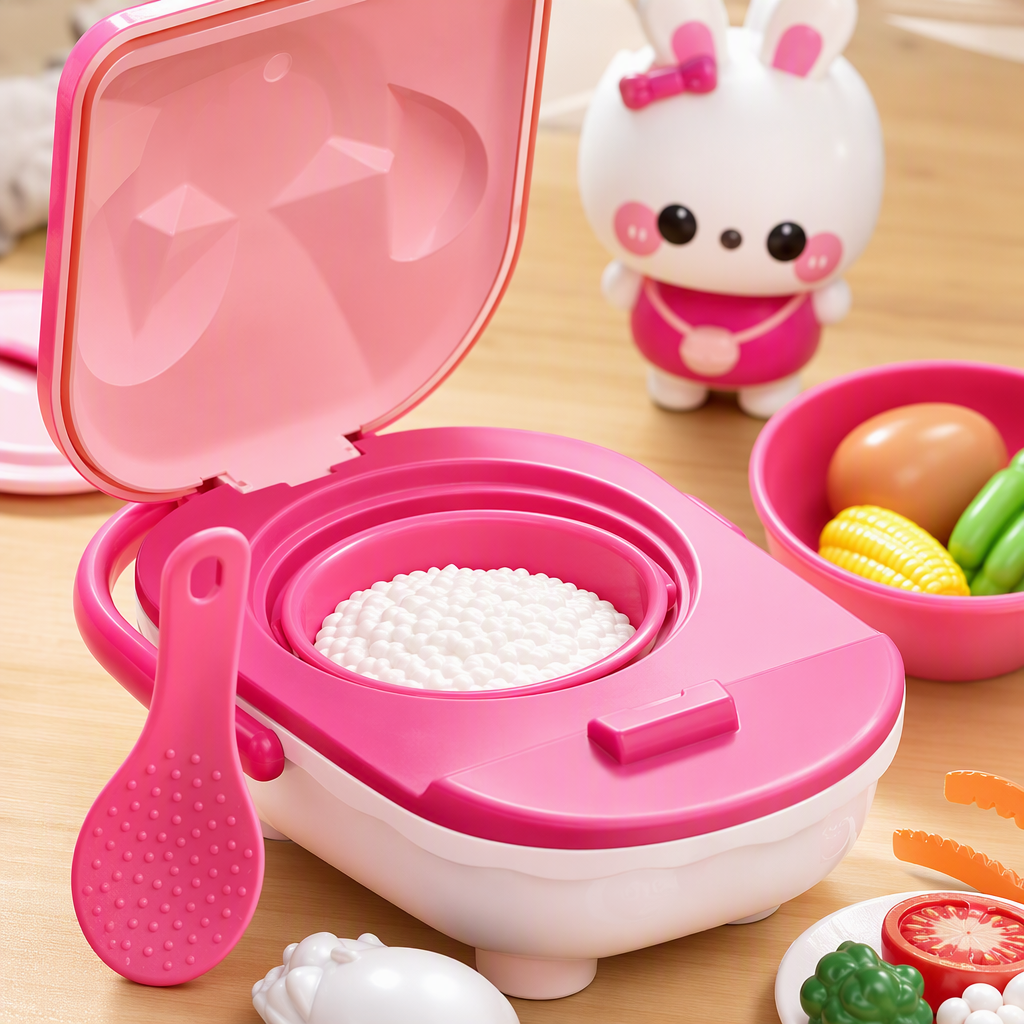 The pink rice cooker toy is suitable for little girls, children's kitchen utensils, educational toys and early education gifts Application Scenario