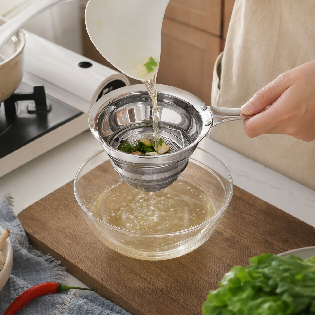 Stainless steel oil funnel, high-temperature resistant thickened, kitchen tool oil bottle, oil dispenser, household oil dispenser details Picture