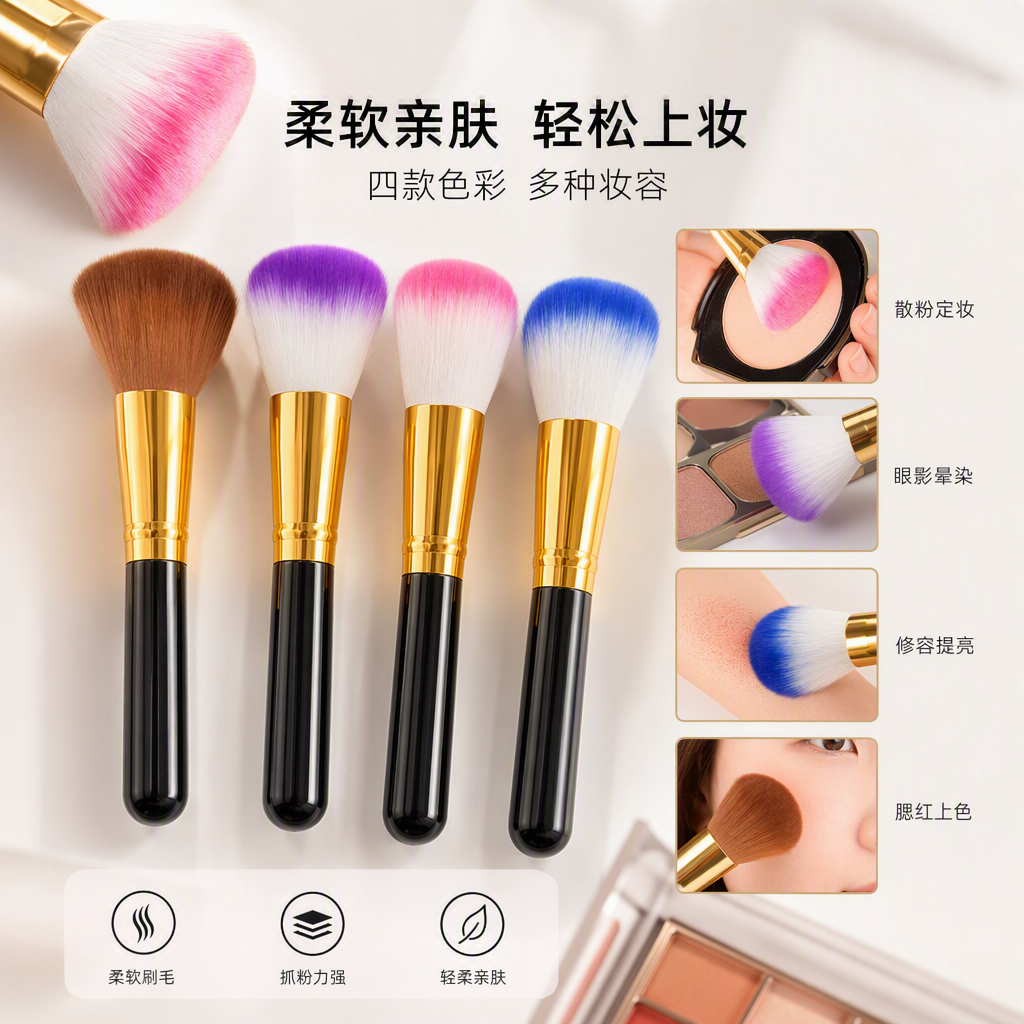 Kit de herramientas de maquillaje multicolor pinceles de maquillaje profesional conjunto completo de herramientas de belleza de maquillaje combinación de larga duración duradero aplicable novato adulto señoras