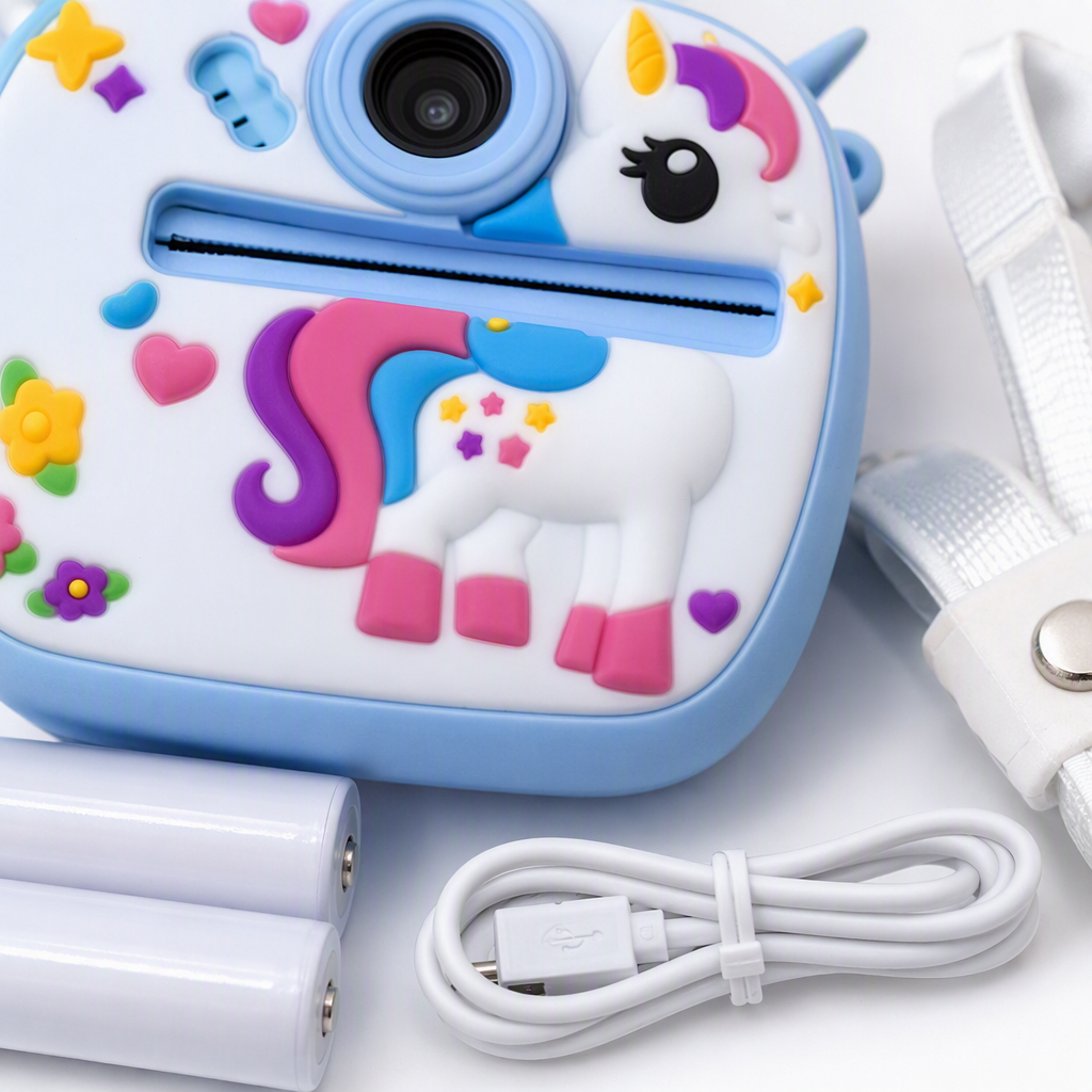 Colorful Unicorn Children's Mini Camera Set, multi-functional photography toy accessories, Creative gifts Application Scenario