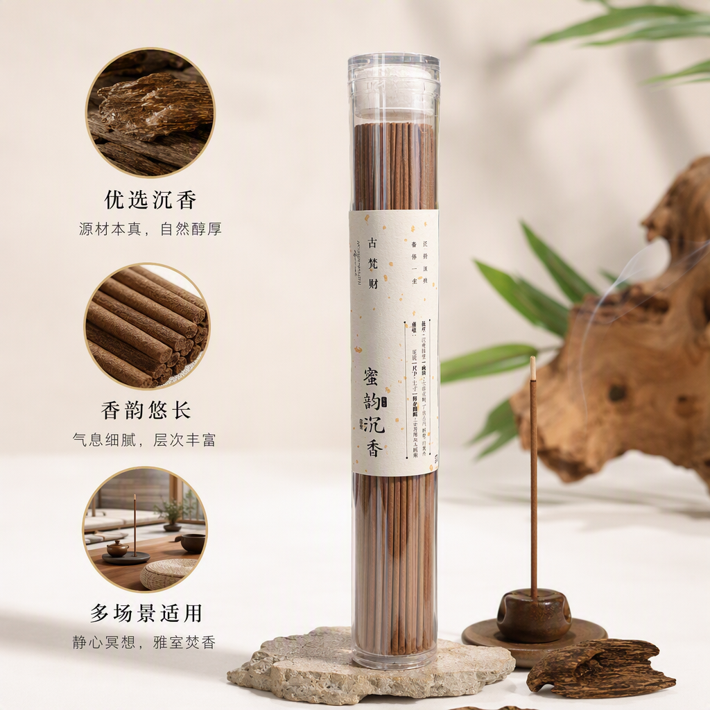 Guvan fortuna miel rima agarwood lineas cilindro transparente enrollado aromaterapia fragancia calma y refrescante aroma aroma natural duradero