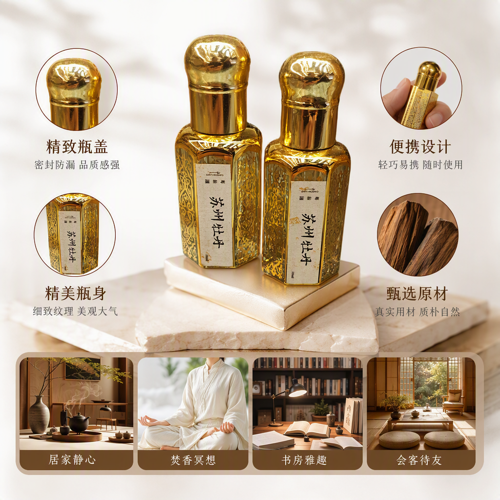 Exquisite golden carved small bottle ornaments, creative home decoration gifts, collectibles, retro replica handicrafts