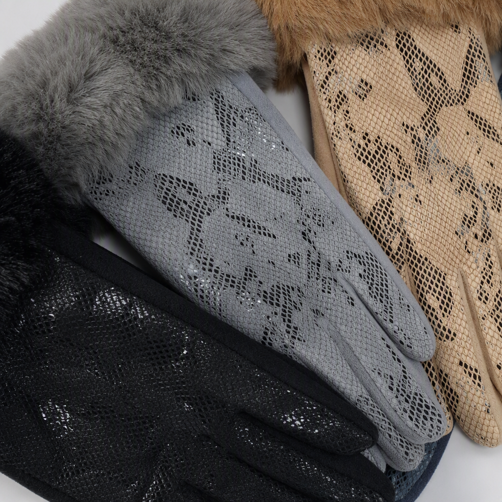 Five pairs of colorful plush lace gloves are warm, cold-proof, fashionable and versatile. Winter women's glove gift box set Application Scenario