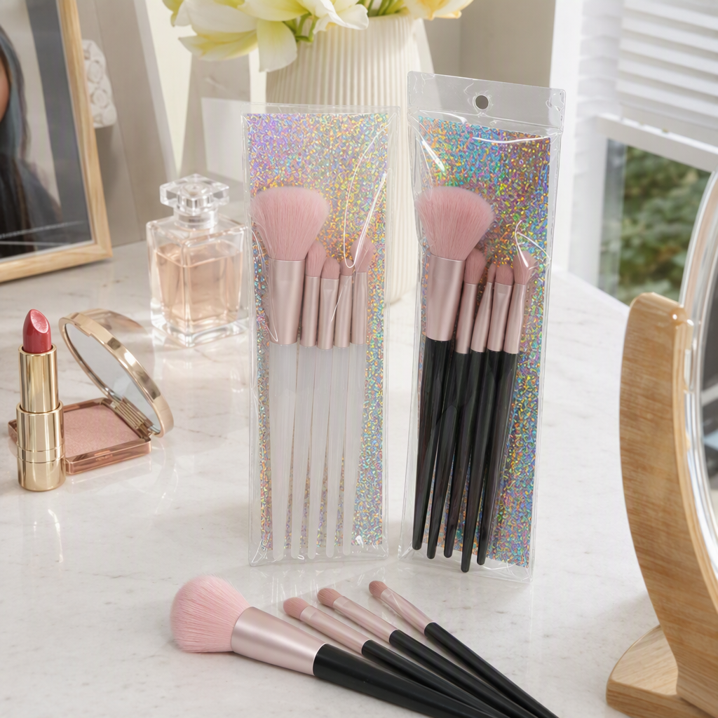 Pincel rosa cerdas maquillaje conjunto de herramientas de larga duración no quitarse el maquillaje multifuncional belleza maquillaje cepillo combinación details Picture