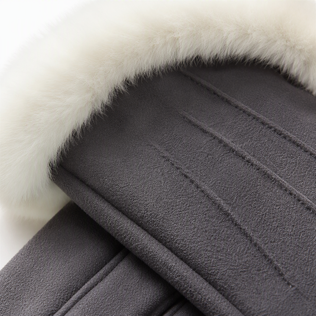 Fashionable grey suede fleece touch screen gloves, warm and cold-proof, suitable for both men and women, autumn and winter style, comfortable and durable Application Scenario