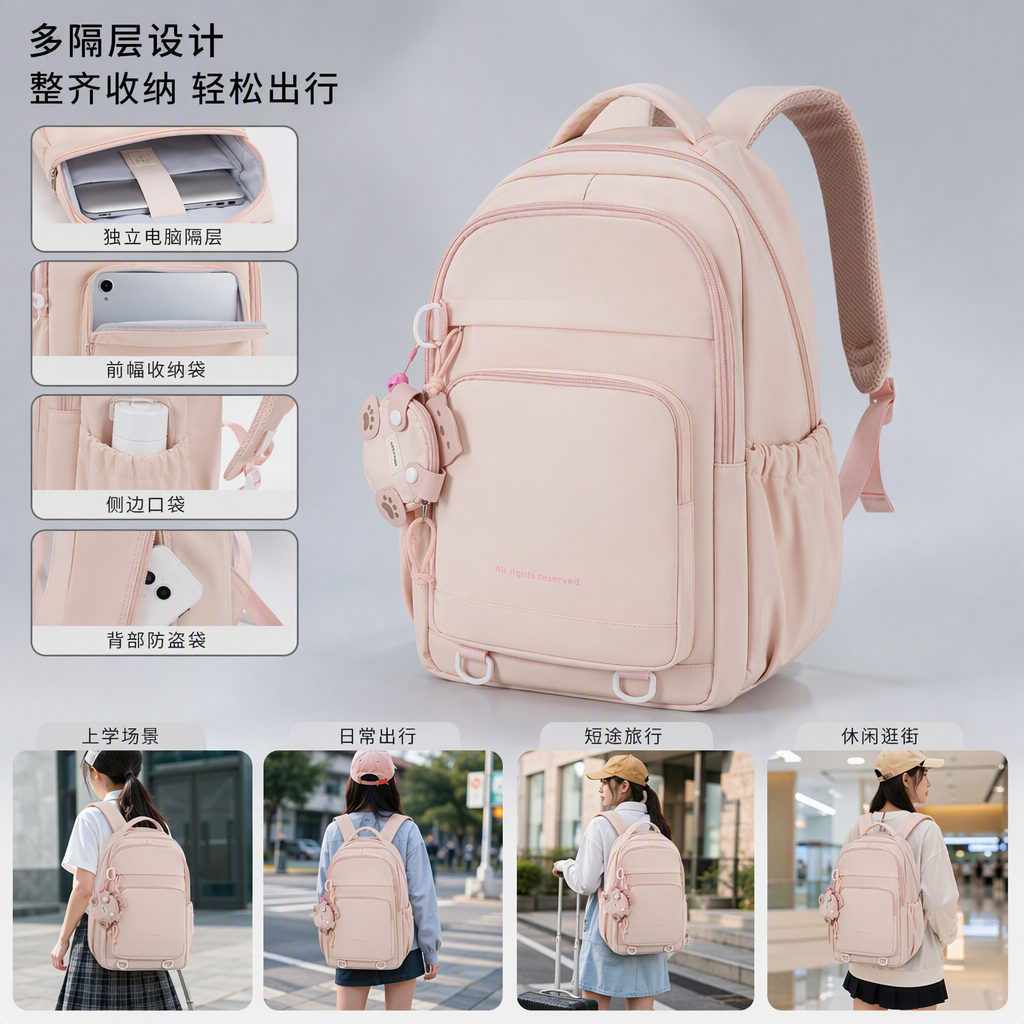 背包/帆布双肩包/双肩包/书包双肩包/女士背包双肩包细节图