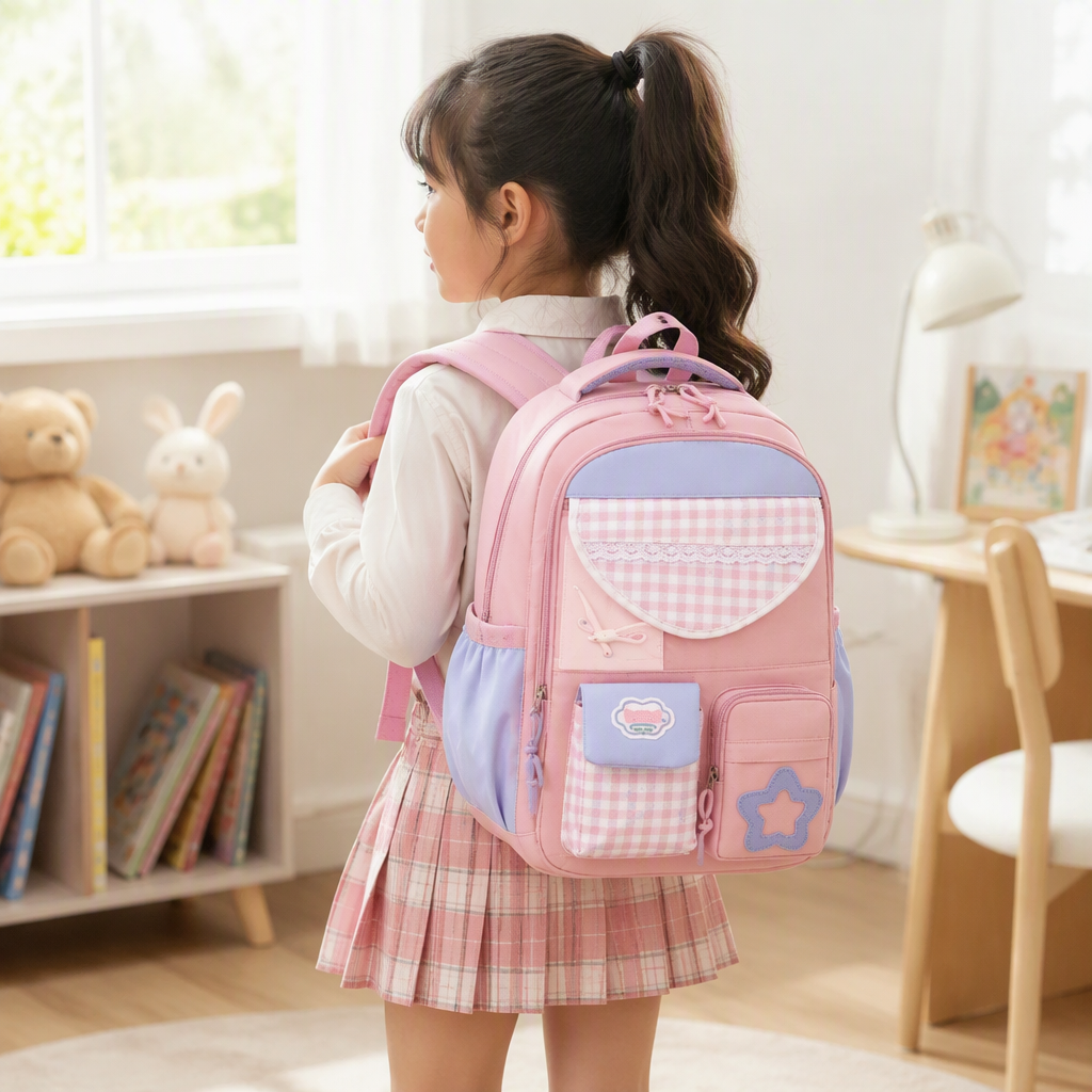卡通图案儿童书包小学生背包轻便耐用多功能校园包学生用品