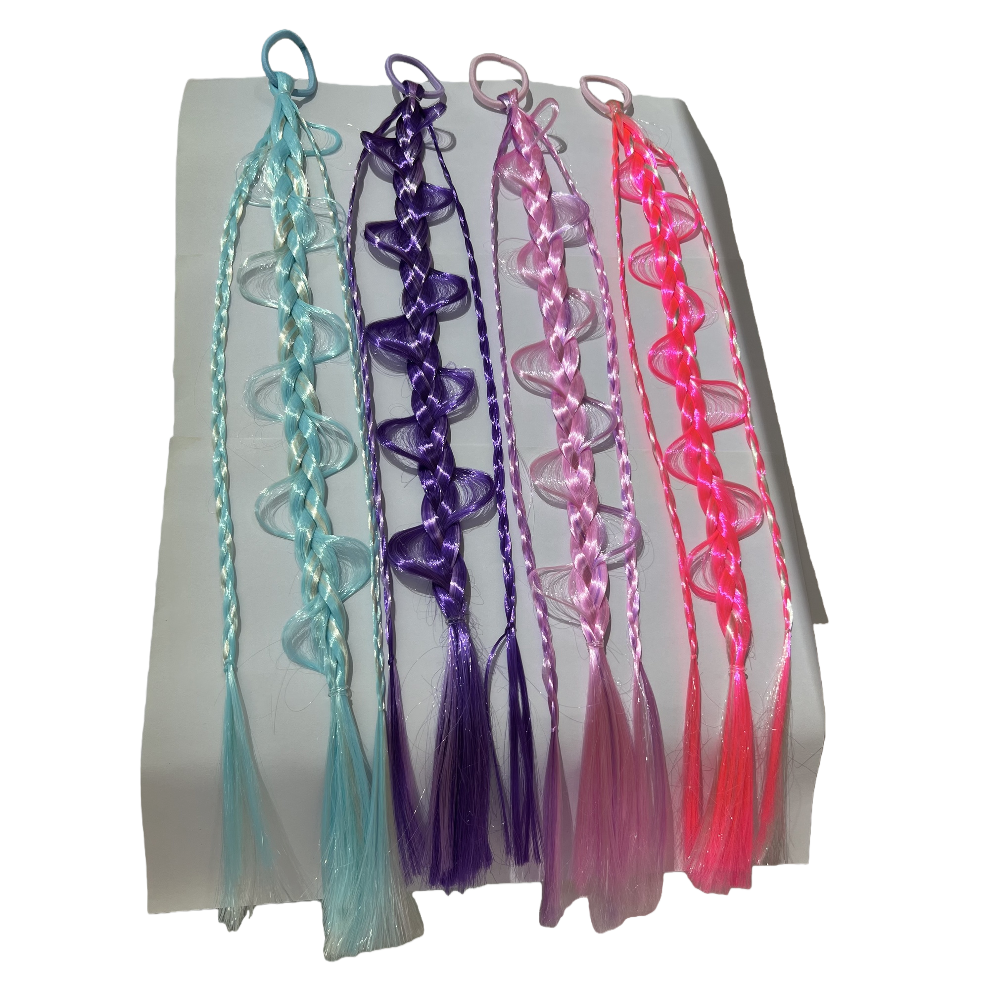 Colorful braided false braids, fashionable and versatile hair accessories, simple and natural Korean style for women Item Picture
