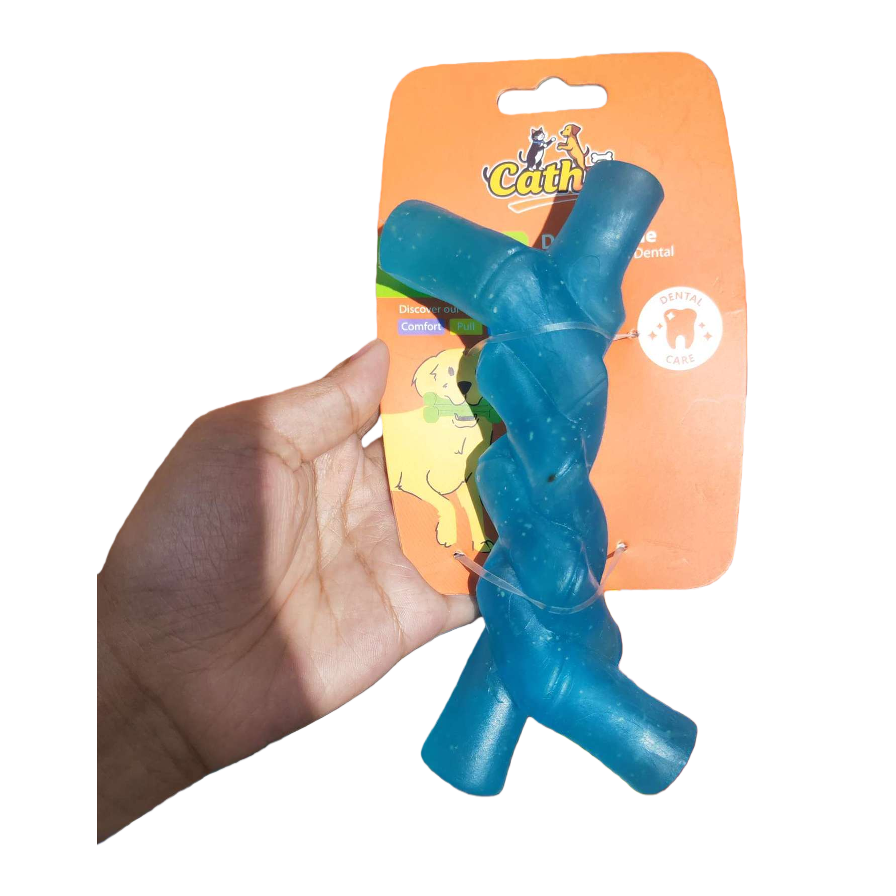 Durable and fun blue spiral pet gnawing toy, interactive pet training teething product Item Picture