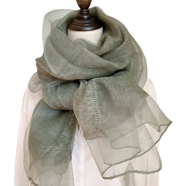Moda versátil gris verde gasa pañuelos suave transpirable ligero verano chales mujer moda otoño invierno accesorios Item Picture