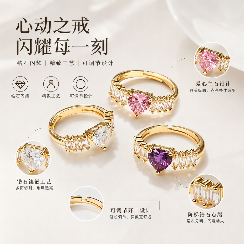 时尚简约金属戒指女气质百搭指环个性创意手饰饰品配饰潮流款详情2
