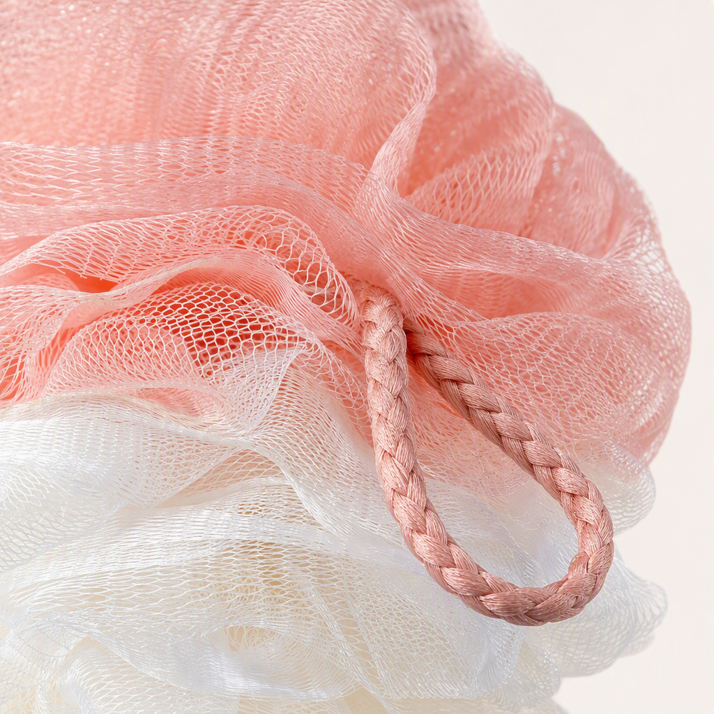 The dual-color mesh bath ball is soft, fine, and can clean the skin with rich foam, making it suitable for full-body care Application Scenario