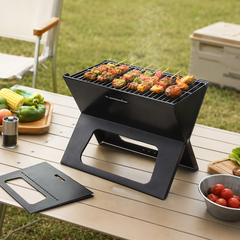 Grill de acero inoxidable multifuncional grill net outdoor meat grill herramientas portátiles hogar grill suministros Item Picture