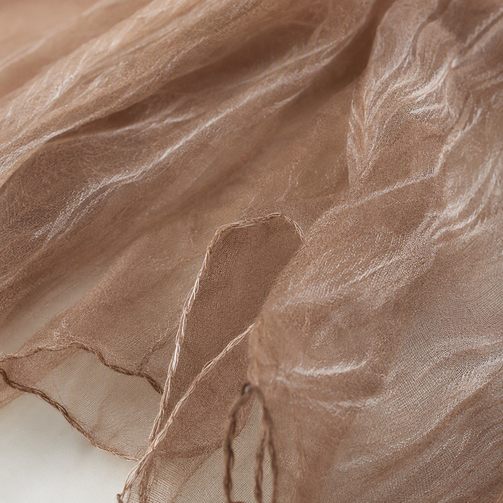 Elegant beige silk scarf for women, long and versatile, soft and smooth, a fashionable accessory for spring and autumn Application Scenario