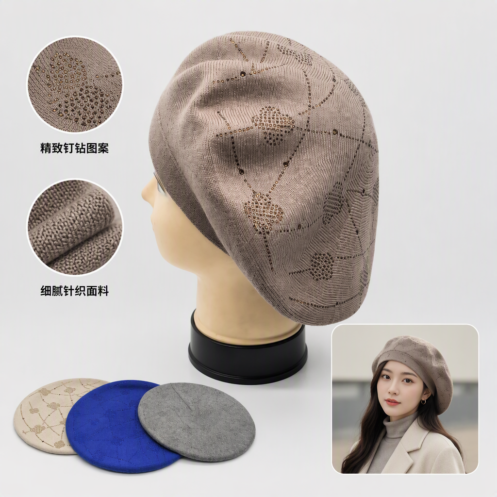 Moda sombreros de punto térmica versátil mujer hombre sombreros casual tendencia invierno sombreros accesorios otoño-invierno details Picture