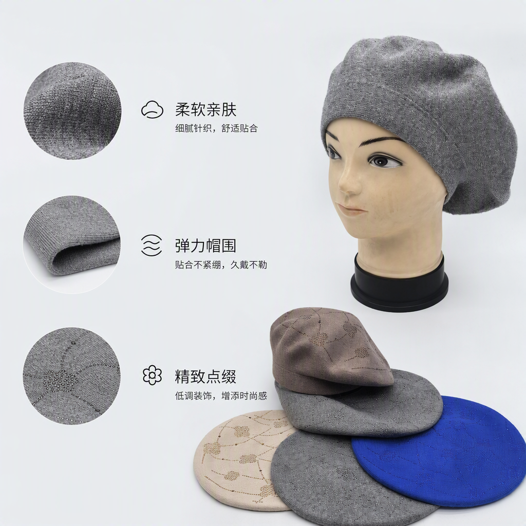 Gorro de punto cómodo invierno cálido unisex versátil tendencia turbantes casual al aire libre deportes accesorios details Picture