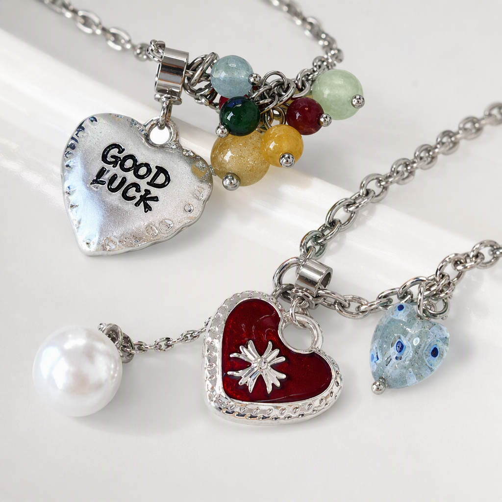Moda plata cadena corazón colgante collar mujer simple y versátil tendencia accesorios con accesorios regalos Application Scenario