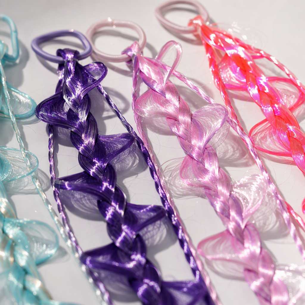 Colorful braided false braids, fashionable and versatile hair accessories, simple and natural Korean style for women Application Scenario