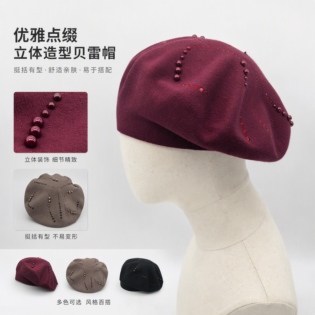 Material de punto suave mantener caliente y versátil invierno sombrero hijab adecuado para uso casual y deportivo al aire libre details Picture