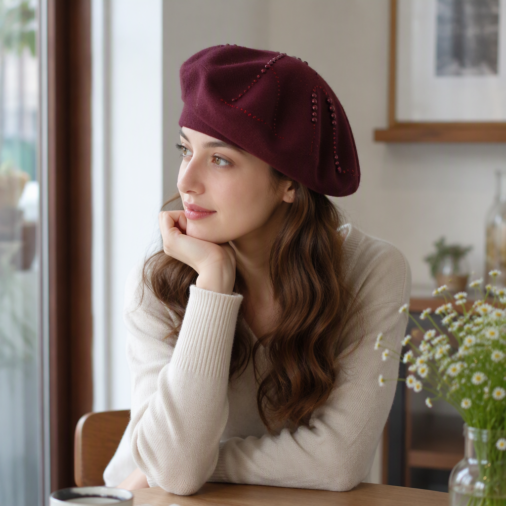 Material de punto suave mantener caliente y versátil invierno sombrero hijab adecuado para uso casual y deportivo al aire libre Specification image