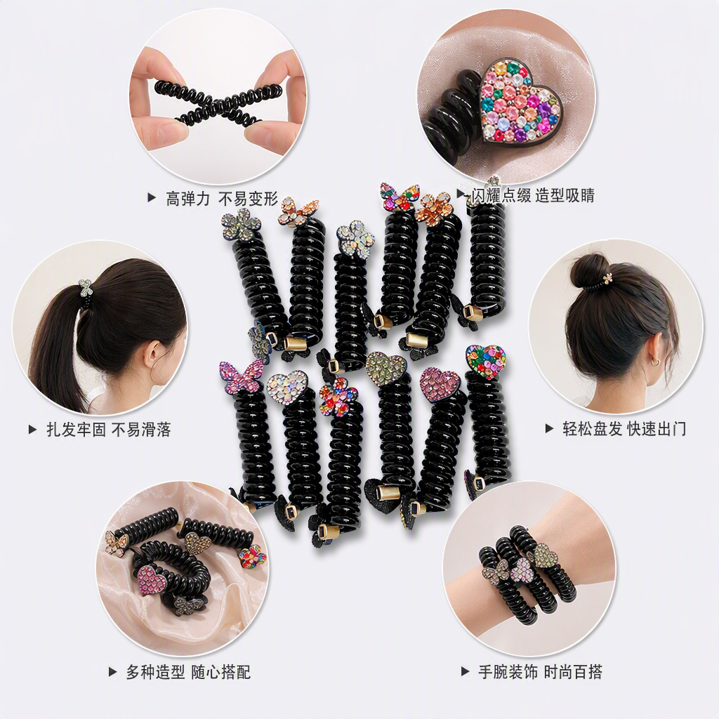 Fashionable and versatile hair bands, hair accessories, headwear, simple hair ties, ladies and students, hair clips, hair bands, hair ties, hair accessories for matching and dressing details Picture