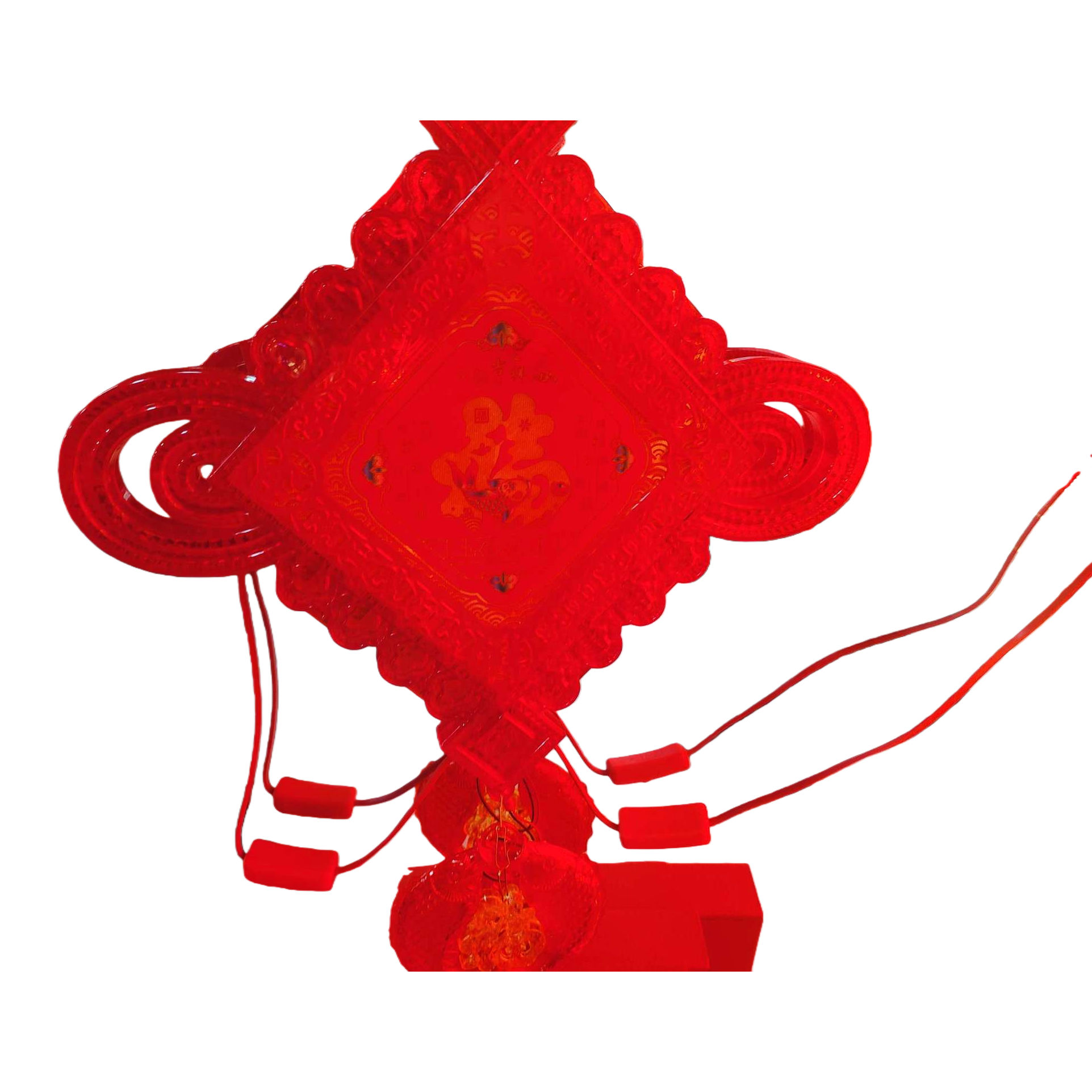 Red Chinese knot pendant, hand-woven Chinese-style home decoration, gift fabric pendant, festive and joyous items Item Picture