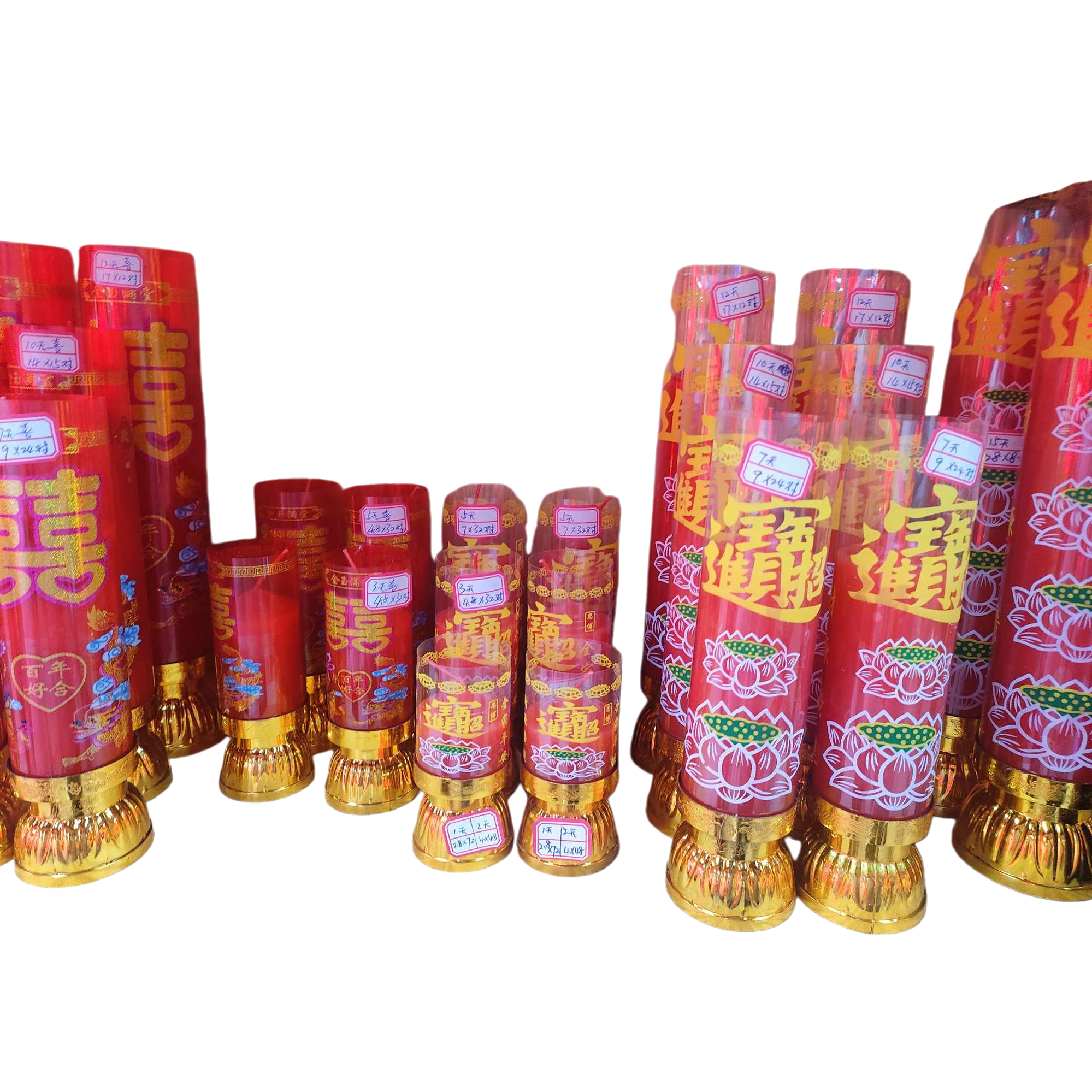 Red festive candle ornaments, wedding and festival decorations, home items, festival gifts and creative displays Item Picture