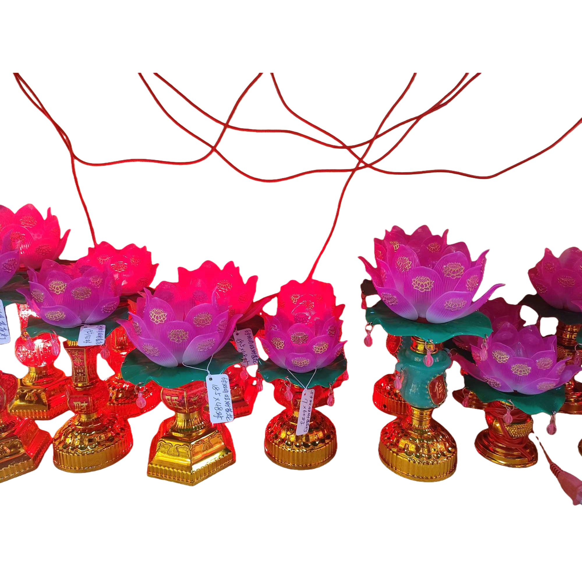 Colorful lotus lighting fixtures, creative decoration for night scenes, warm home atmosphere lights, colorful light strings, festival gifts Item Picture