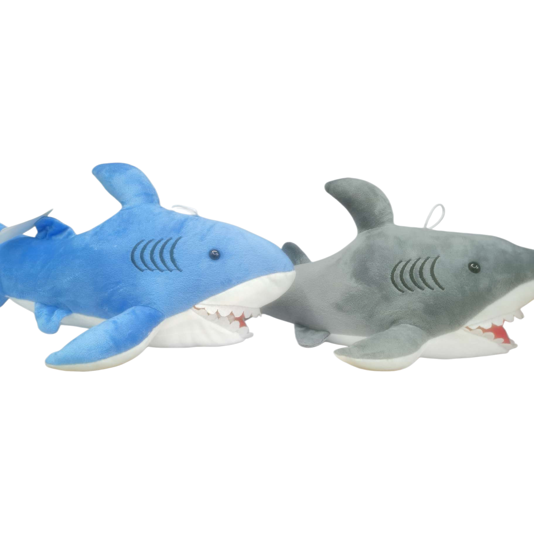 Fun blue and gray shark dolls, children's fabric soft and cute throw pillows, toys, gifts, collectibles Item Picture