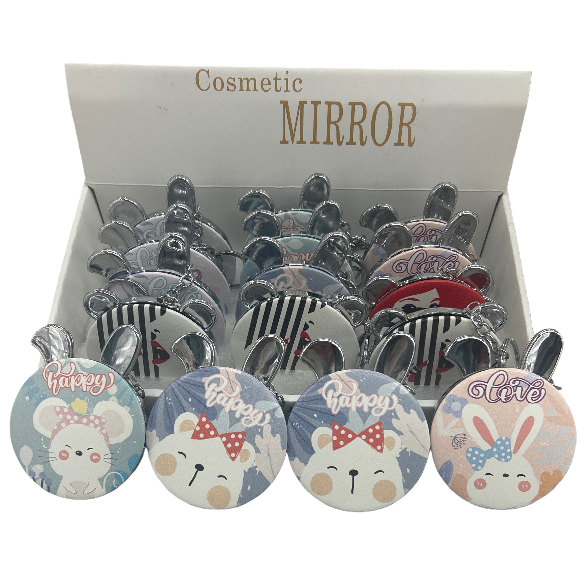 Cute cartoon-shaped portable makeup mirror, colorful and fun creative gifts for girls and students, decorative items Item Picture